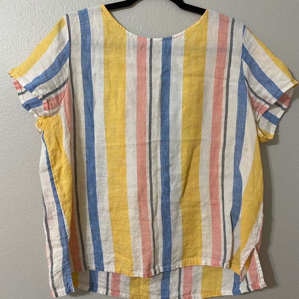 Linen Striped Top
